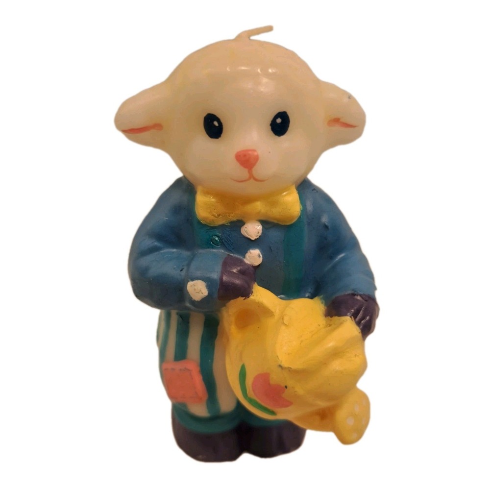 Vintage 1997 AVON Easter 4-1/2" Candle Lamb NIB!